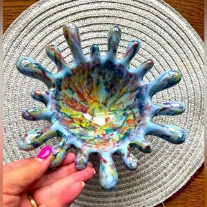 Gorgeous Mayco 2013 Rainbow Splash Bowl Signed RARE